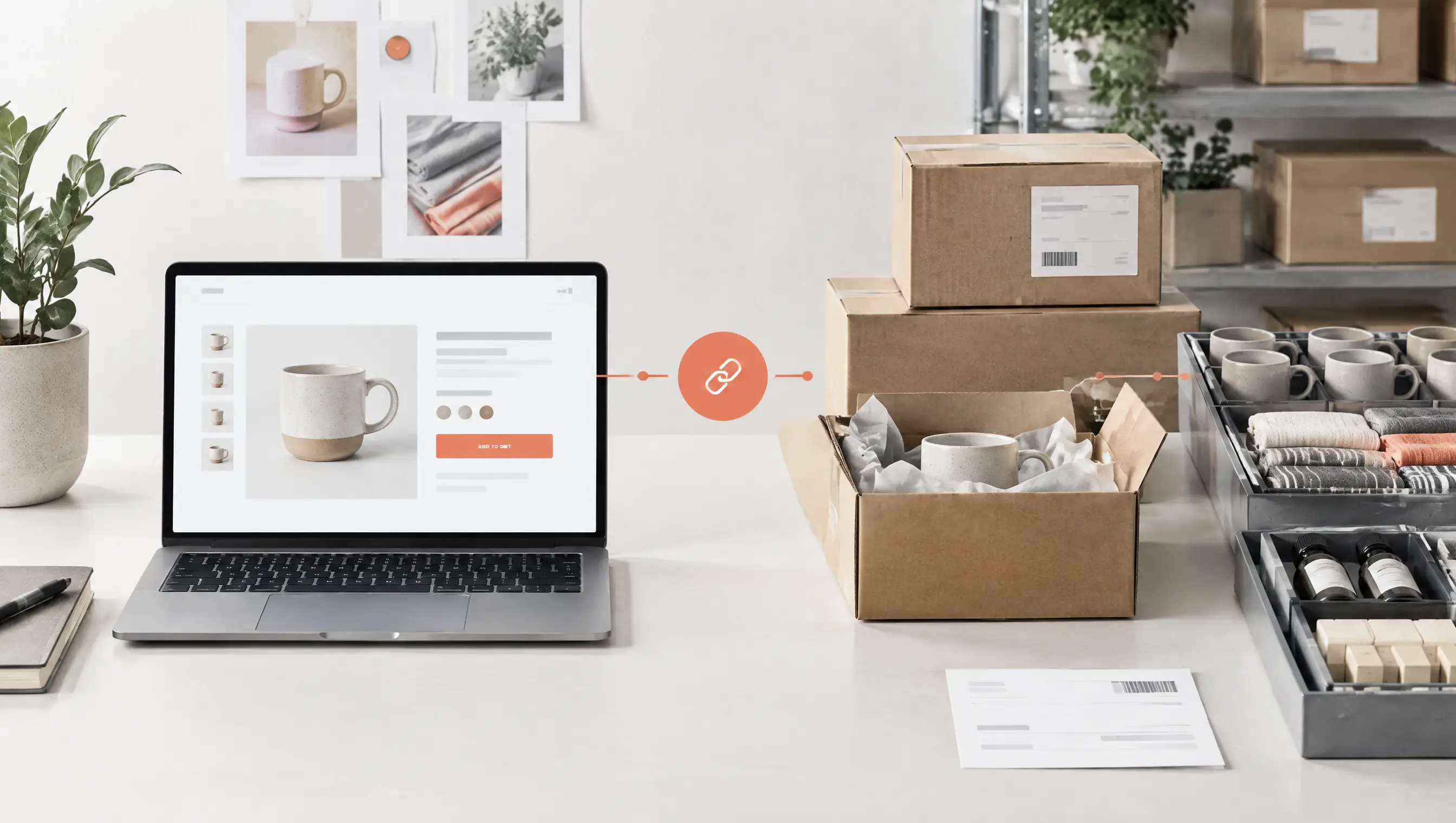 Product collections and organized online order fulfilment.