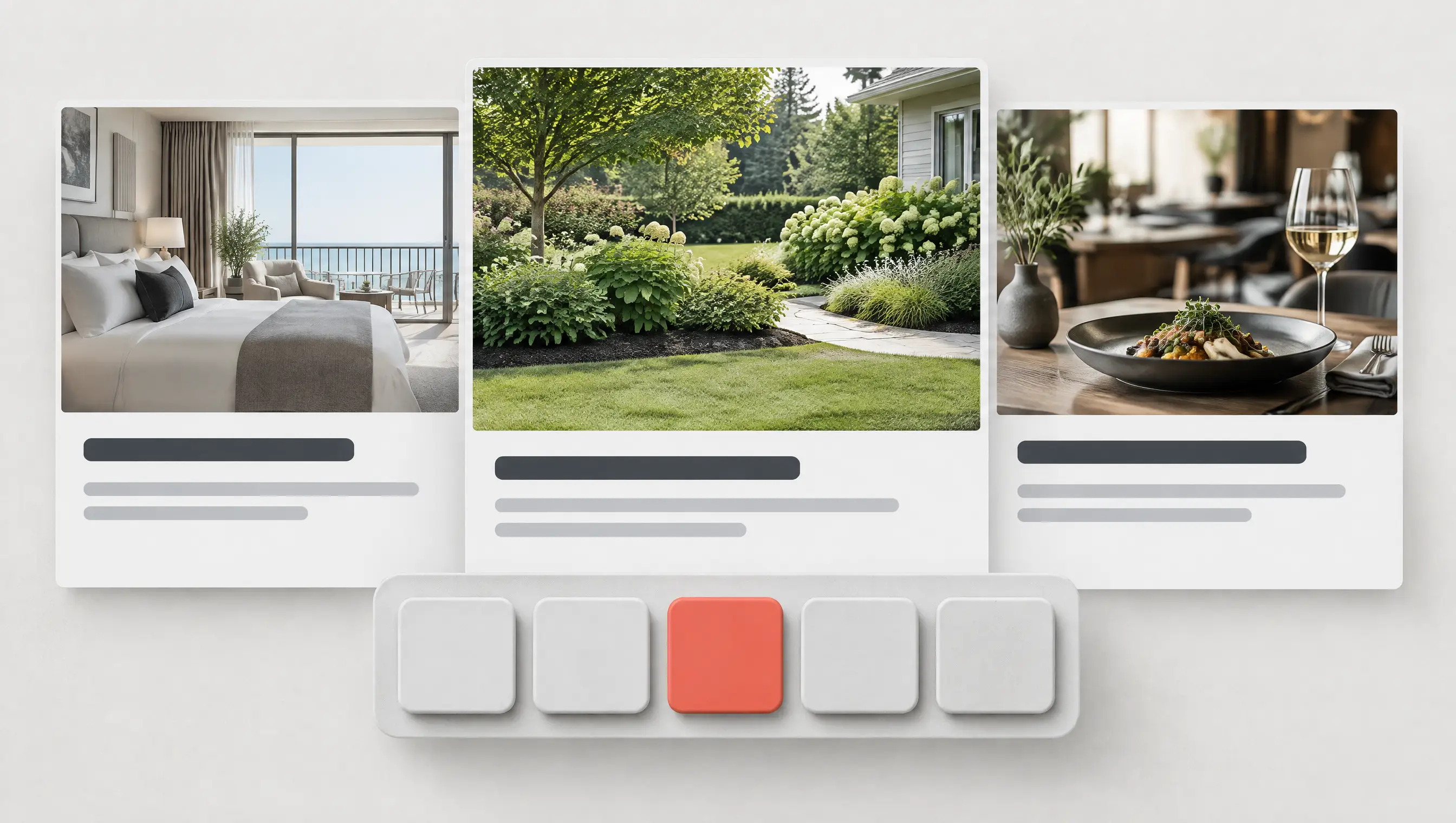 Client website boards sharing reusable design components.
